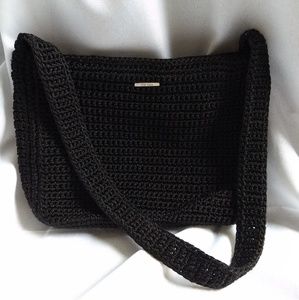 The Sak black crochet purse